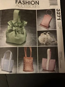 Vintage 2001 McCall’s Pattern 3271 Fashion Purses, 6 Styles. Pre-Owned/UNCUT/FF - Picture 1 of 3