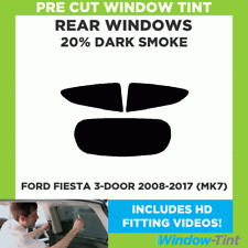 Produktbild - Für Ford Fiesta 3-door 2008-17 (MK7) Vor Cut Fenster Getönt Set 20% Dark Heck