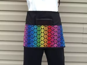 3 pocket Peace/ Love waitress waist Half apron Server resturants Janets Aprons - Picture 1 of 3