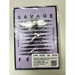 Savage X Fenty Women's Purple Romantic Corded Lace Thigh-High Stockings - XL/1X - Picture 1 of 2