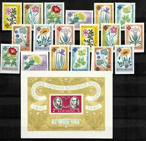 Romania 1961 ☀ Flora Flowers Mi. 2020/28 +MSS ☀ MNH** - Picture 1 of 1