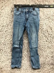 Pantalones de mezclilla rectos ajustados Goodfellow talla 32x30 para hombre tiro medio lavado azul - Imagen 1 de 12