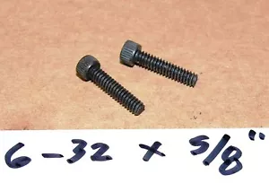 40 #6-32 x 5/8" SHCS Socket Head Cap Screw ALLOY STEEL BLACK USA - Picture 1 of 4