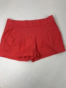 Pantaloncini corti donna Jcrew rosa corallo tinta unita pieghe zip tasche testurizzati taglia 4 - Foto 1 di 9