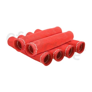 Red 2500° 6" Spark Plug Wire Boots Protector Sleeve Heat Shield Cover 6Pcs - Bild 1 von 8
