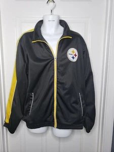 NFL Pittsburgh Steelers Chaqueta Bordada Para Hombre Cremallera Completa Talla Grande - Imagen 1 de 6