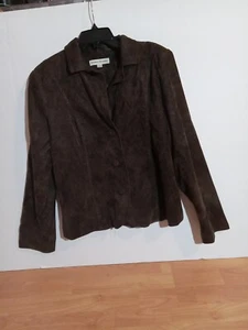 Bamboo Traders Women's  Jacket Blazer Brown Sz XL Botton Closure Front - Picture 1 of 10