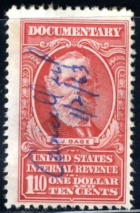 1954 $1.10 Documentary Revenue Sc# R668 - Picture 1 of 1