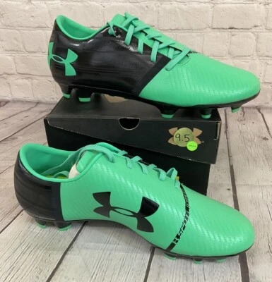 Botines de fútbol Under Armour Spotlight BL FG para hombre negros verdes víbora talla 8 de EE. UU. Foto 1 de 4