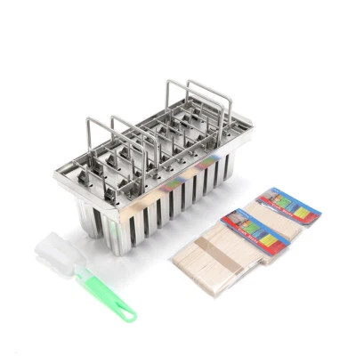 Moldes para paletas de helado de acero inoxidable de 20 piezas Moldes para paletas de helado Molde para paletas de helado de metal Foto 1 de 4