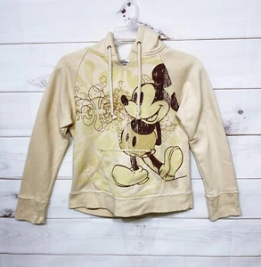 Disneyland Resort Girls Hoodie Size M Beige Mickey Mouse Long Sleeve - Picture 1 of 8