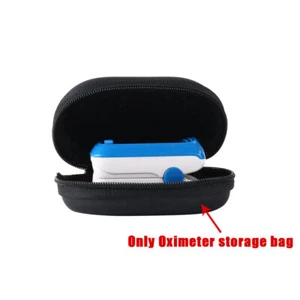 Schwarz Finger Pulsoximeter Aufbewahrungstasche Schutz Hart Halterung Aufbewahrungstasche - Bild 1 von 11