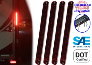 4 Submersible 17" Surface Mount Red Stop Turn Tail LED Light Bar Truck Trailer - Picture 1 of 9