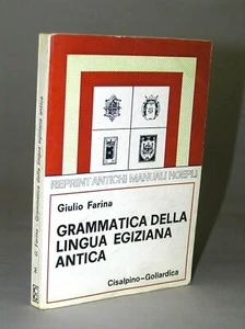 E079_G.Farina GRAMMATICA DELLA LINGUA EGIZIANA - Hoepli 2ª ed. Rinnovata - Foto 1 di 1