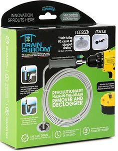 Drainshroom Revolutionary Tub and Sink Snake Auger Clog Remover for Bathroom ... - Picture 1 of 8
