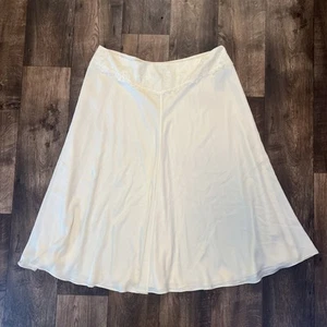 Lauren Ralph Lauren Damen PLUS 22W Elfenbein Seide Spitze Rock Fee Klassiker - Bild 1 von 7