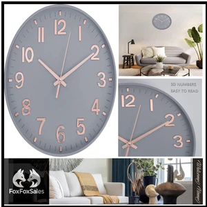 Lautlose Sekundenuhr | Arabische Ziffern | 30cm Wanduhr - Bild 1 von 7