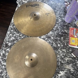 Paiste 16" Signature Crash Becken und 15" Zildjian Türkisches Symbol - Bild 1 von 8