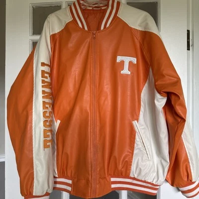 Chaqueta de cuero vintage Tennessee Volunteers Letterman XL Steve & Berrys Foto 1 de 4