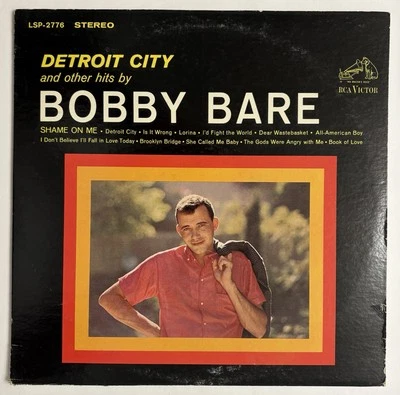 Bobby Bare - Detroit City And Other Hits - Rare Vinyl LP - Ultrasonic Cleaned - Image 1 of 4