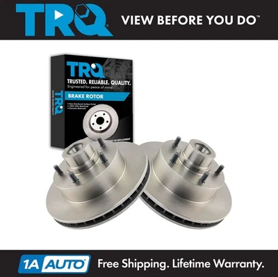 TRQ Front Disc Brake Rotor Driver & Passenger Side Kit Pair for Mopar Dodge - Image 1 of 4