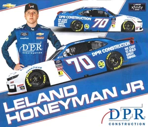 2025 LELAND HONEYMAN JR "DPR CONSTRUCTION BLUE CAR" #70 NASCAR XFINITY POSTCARD - Bild 1 von 1