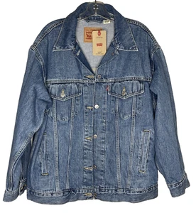 Levis Baggy Trucker Jacket Men's Size Small Blue Denim New With Tags NWT - Picture 1 of 9
