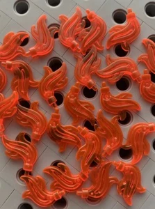 Lego Trans Orange Flame Fire Castle Torch Minifigures Accesories Lot Of 24 - Picture 1 of 2