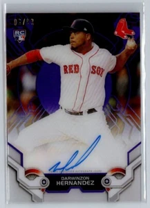 2019 Topps High Tek Purple /99 Darwinzon Hernandez #HTA-DH Rookie Auto RC - Picture 1 of 2