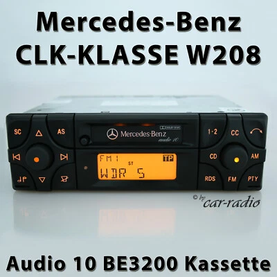 Original Mercedes W208 Radio Audio 10 BE3200 Becker Kassettenradio CLK-Klasse - Bild 1 von 4