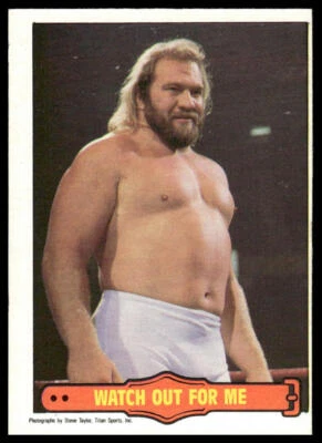 Big John Studd 1985 O-Pee-Chee WWF Pro Wrestling Stars #28 Watch Out For Me - Image 1 of 2