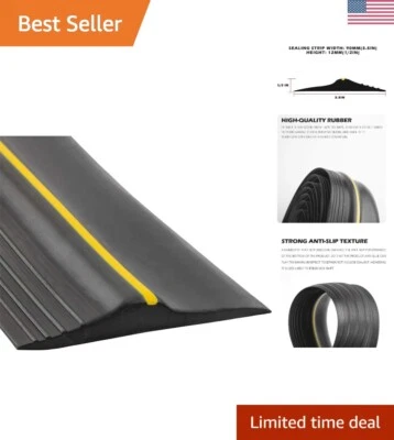 高级 16 英尺橡胶阈值密封适用于车库门 - 节能耐用 — 第 1/4 张图片