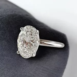 Oval Cut 2.00 Ct IGI Lab Created Diamond Engagement Ring in 950 Platinum - Picture 1 of 14