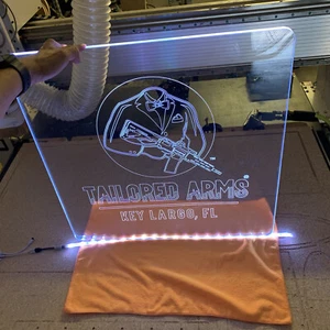 Sound Authority Plexiglass - 3/4" X 24 X 24" Engraved Acrylic Window For Sub Box - Picture 1 of 16