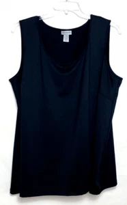 Catherine's Women's Knit Sleeveless Top Size 3X Black B20*H - Picture 1 of 4