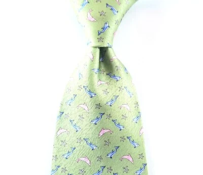 Pierre Cardin Gorgeous Green, Blue & Pink Men's 100% Silk Tie 3 7/8" x 62" - Image 1 of 4