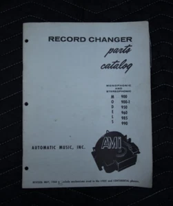 Automatic Music, Inc. Record Changer Parts Catalog - Picture 1 of 4