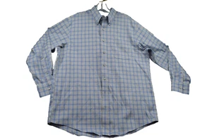 Camisa Kenneth Cole con Botones Reacción Talla 16 1/2 Para Hombre Azul Gris a Cuadros Informal - Imagen 1 de 5