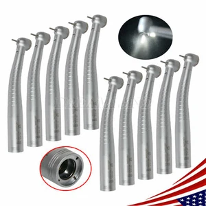 10 Dental High Speed Fiber Optic LED Turbine Handpiece fit Kavo Quick Coupler 6H - Picture 1 of 10