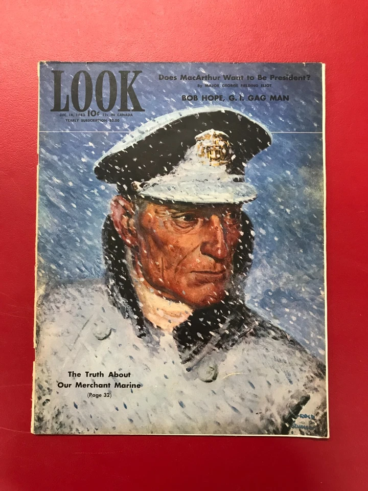 Vintage Look Magazine December 14, 1943 - Does MacArthur Want to Be President? Foto 1 de 3