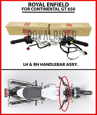 Conjunto de manillar lateral derecho y derecho Royal Enfield. para CONTINENTAL GT 650 Foto 1 de 4