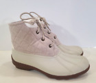 Sperry Top-sider SYREN Gulf Wool Quilt Oatmeal Ducks Boots Woman 9M  STS82538