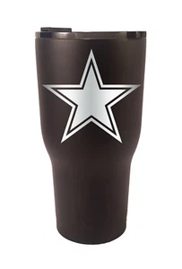 Dallas Cowboys RTIC Laser Engraved 20 or 30 oz. Black Tumbler - Picture 1 of 5