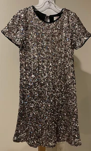 GIANNI BINI GB Girls All Over Full Sequin Occasion Dress - Sz Medium - Picture 1 of 6