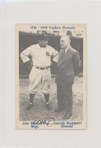 1975 TCMA 1936-39 Yankee Dynasty Joe McCarthy Jacob Ruppert (Black Back) HOF