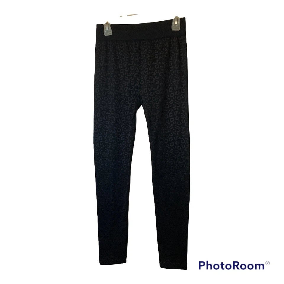 8 OF HEARTS Mujer Talla Grande Forrado de Vellón GUEPARDO Leggings Cálidos NEGRO 1X 2X Foto 1 de 4