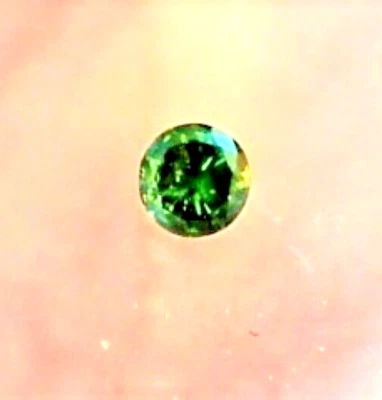 GREEN DIAMOND ROUND CUT LOOSE GEM SHAPE FACETED GEMSTONE NATURAL MICRO TINY 1mm - Image 1 of 4