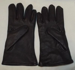 Militär Leder elegante Handschuhe Poly/Wolle gefüttert Unisex schwarz Größen 1C bis 10 EXC - Bild 1 von 13