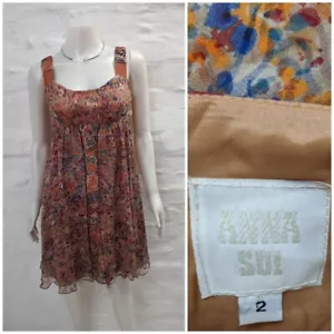 Anna Sui USA2 Silk Dress - Picture 1 of 5