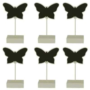 Butterfly Place Card Holder Chalk Board in Ivory - Pack of 6 - Picture 1 of 1